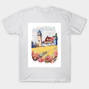 Lighthouse and Flowers T-Shirt